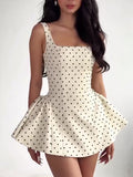 Polka Dot Strapless Waist Mini Dress - 4 by Zen Clothing - Image 1