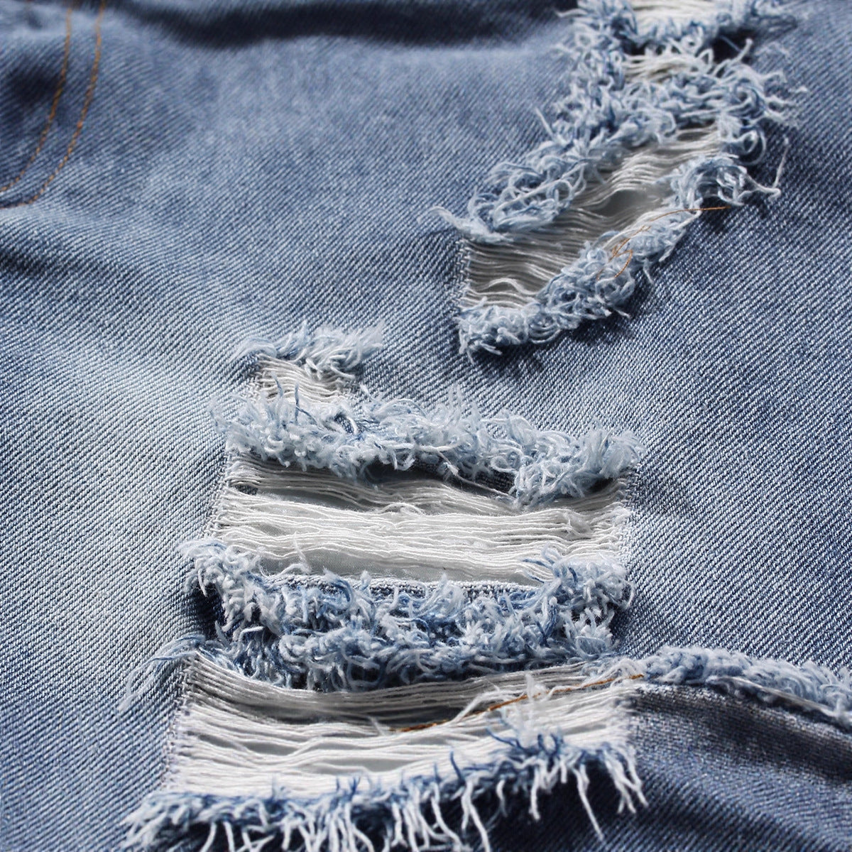 Casual Faux Two-piece Ripped Jeans - 4 by Zen Clothing - Image 6