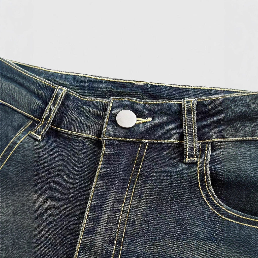 Retro Embroidered Flared Jeans - 4 by Zen Clothing - Image 5