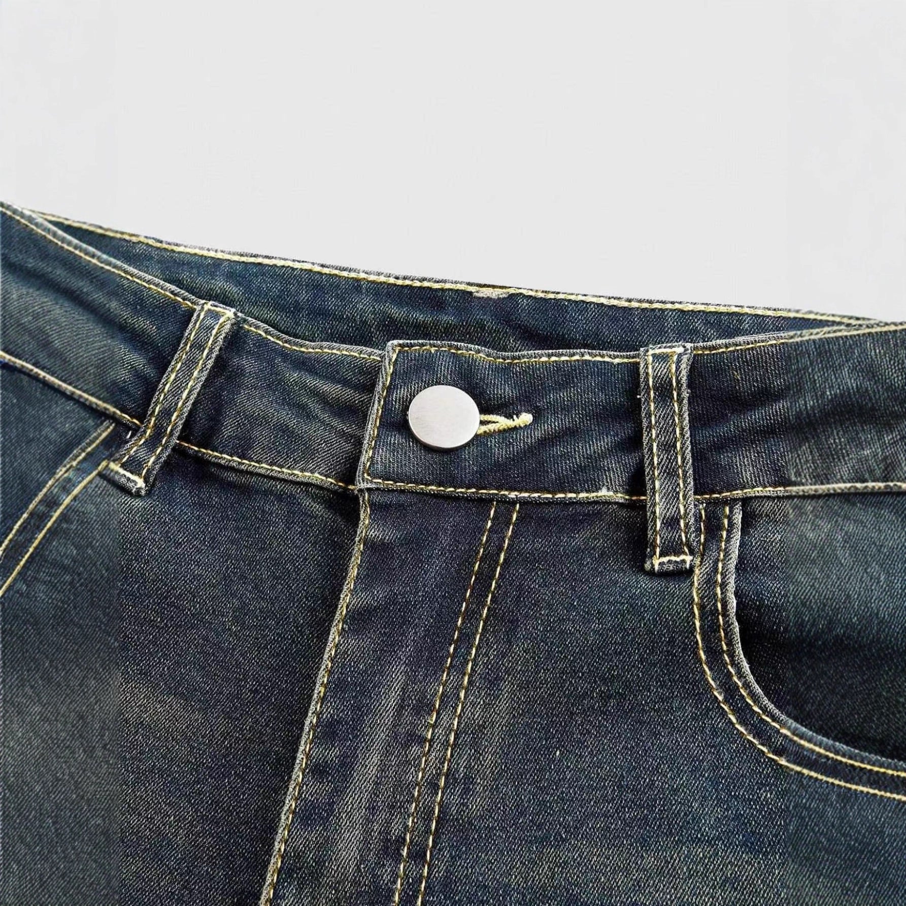 Retro Embroidered Flared Jeans - 4 by Zen Clothing - Image 5