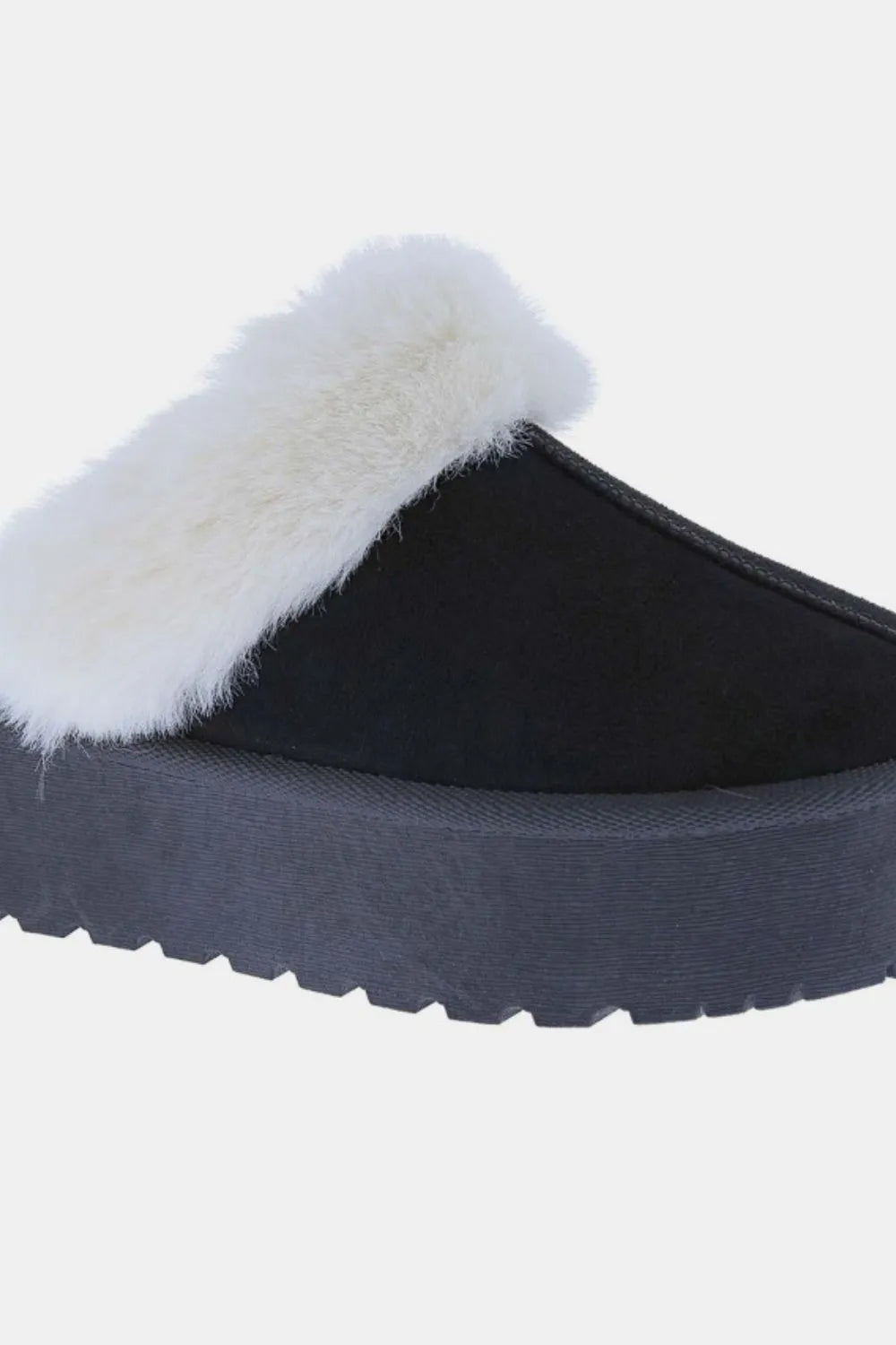 Weeboo Thick Bottom Fur Trim Snow Slippers by Trendsi - Image 3