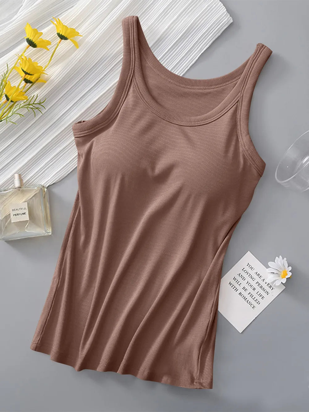 Round Neck Tank with Bra by Trendsi - Image 13