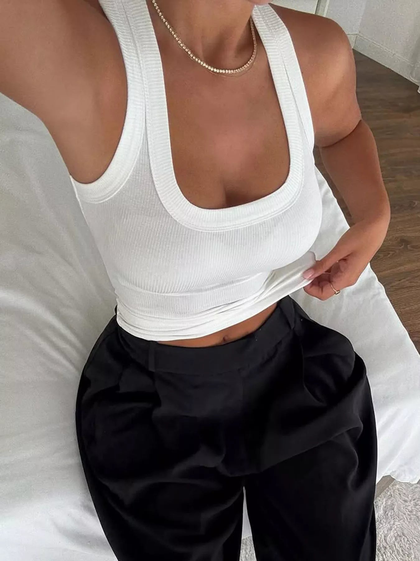 Ribbed Knit Slim Fit Tank by Trendsi - Image 13