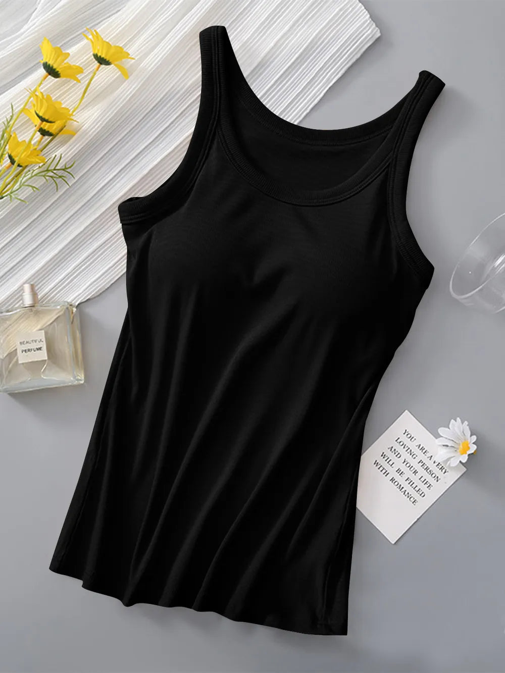 Round Neck Tank with Bra by Trendsi - Image 12