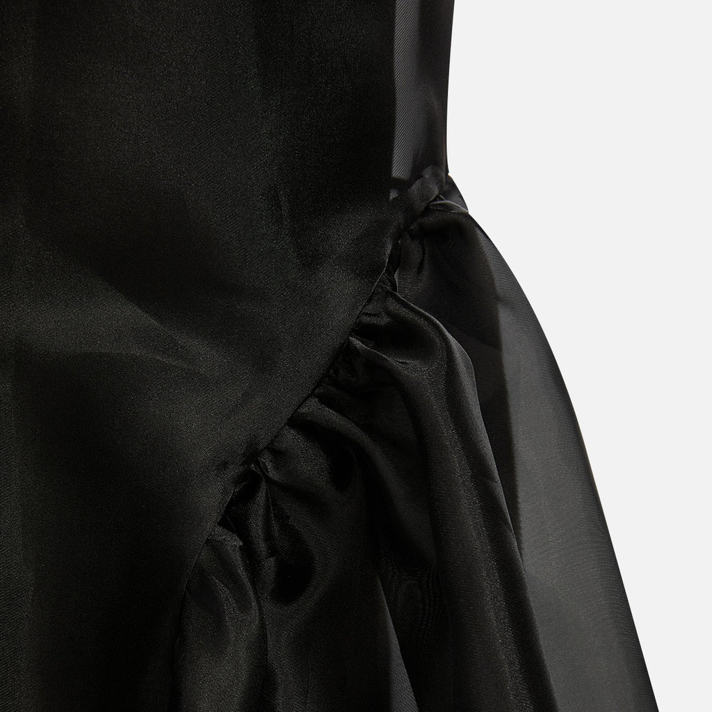 Black Structured Organza Mermaid Maxi Skirt - 4 by Zen Clothing - Image 8