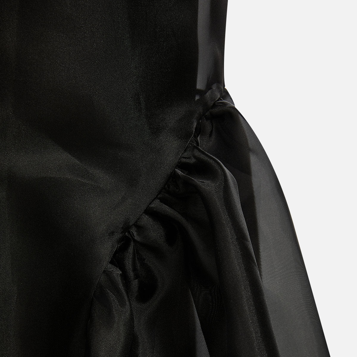 Black Structured Organza Mermaid Maxi Skirt - 4 by Zen Clothing - Image 8