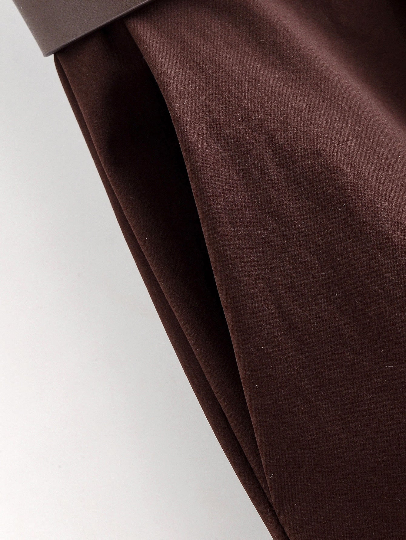 Chocolate Brown High-Waisted Wide-Leg Trousers With Belt - 4 by Zen Clothing - Image 8