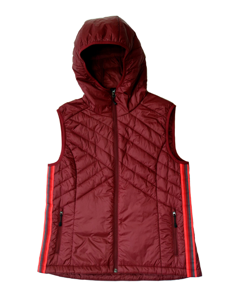 Powerstripe Eco-Friendly Down Hooded Vest - Lifestyle by Goal Five - Image 5