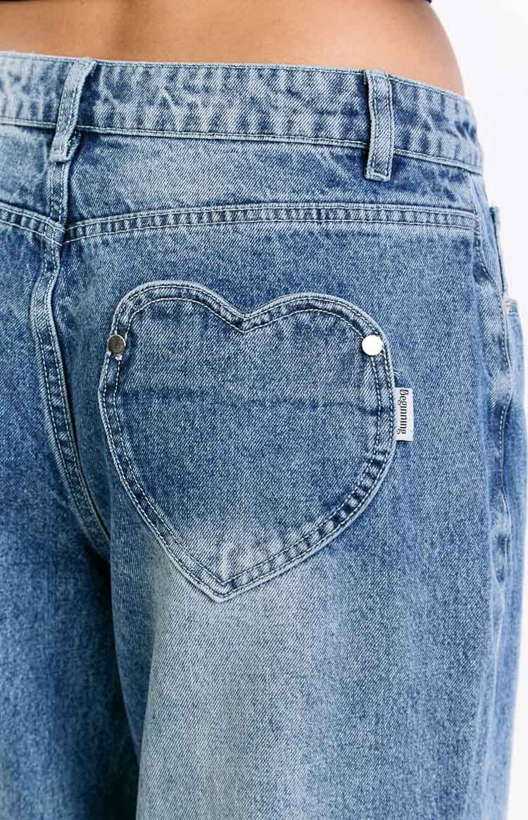 Washed Vintage Jeans – Women's Regular Fit Denim - Jeans by Zen Clothing - Image 3