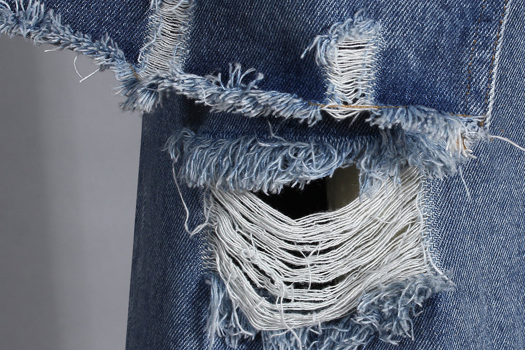 Casual Faux Two-piece Ripped Jeans - 4 by Zen Clothing - Image 8