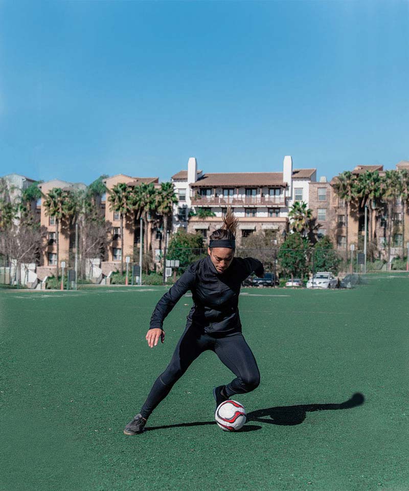 Combo Women's Soccer Tight With Shin Guard Pocket - Training by Goal Five - Image 4