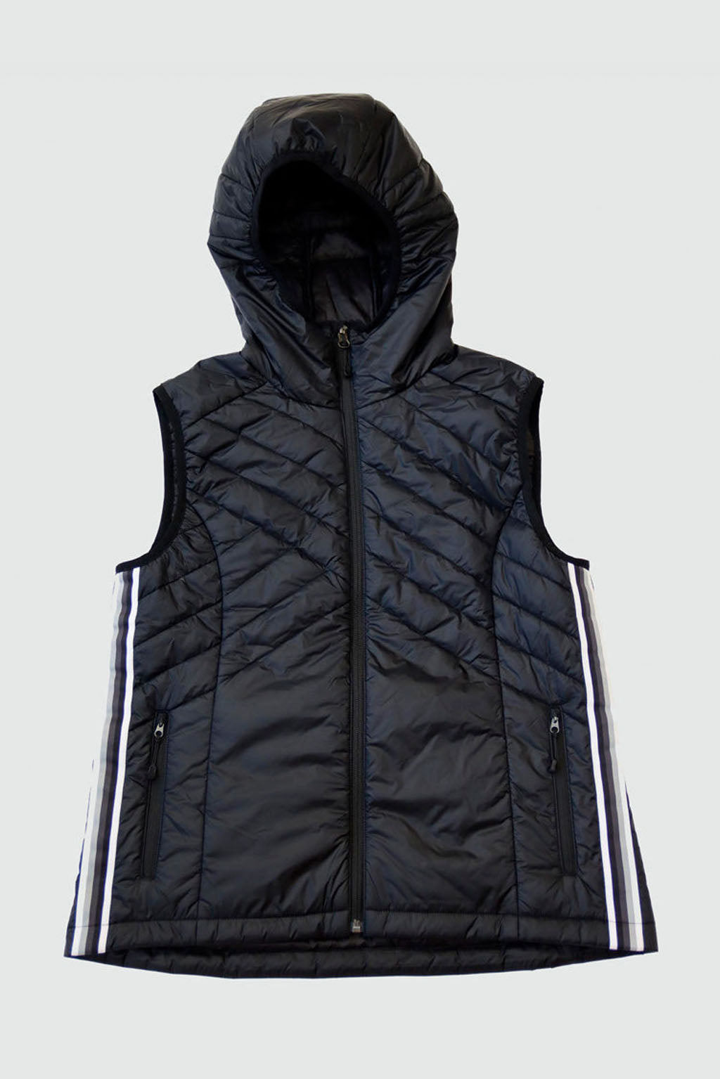 Powerstripe Eco-Friendly Down Hooded Vest - Lifestyle by Goal Five - Image 7