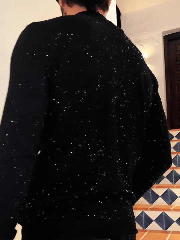 Men's Elegant Sequined Long Sleeve Top - 4 by Zen Clothing - Image 2
