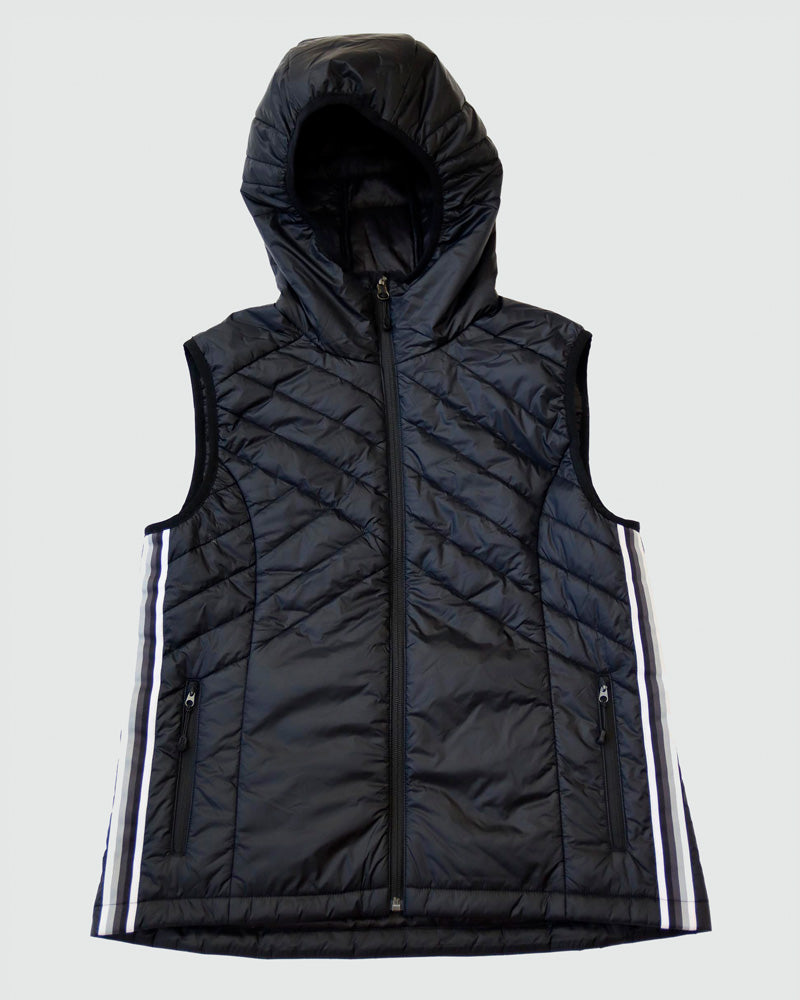 Powerstripe Eco-Friendly Down Hooded Vest - Lifestyle by Goal Five - Image 2