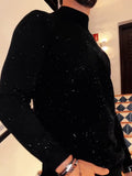Men's Elegant Sequined Long Sleeve Top - 4 by Zen Clothing - Image 1