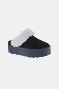 Weeboo Thick Bottom Fur Trim Snow Slippers by Trendsi - Image 1