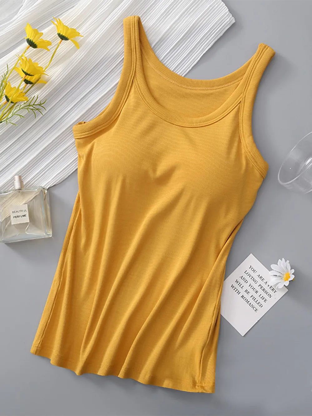 Round Neck Tank with Bra by Trendsi - Image 6