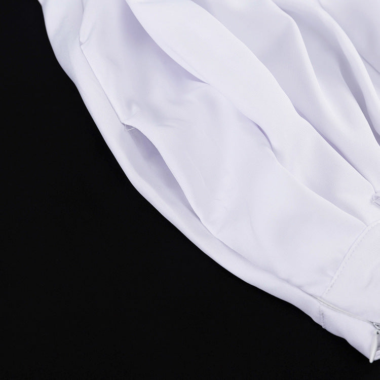 White High-Waisted Balloon Pants - Pants by Zen Clothing - Image 7