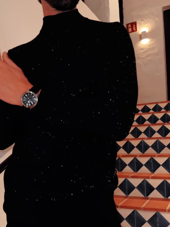 Men's Elegant Sequined Long Sleeve Top - 4 by Zen Clothing - Image 7