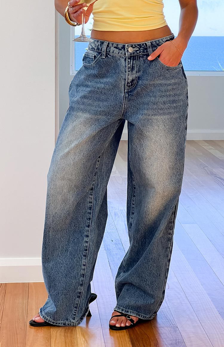 Washed Vintage Jeans – Women's Regular Fit Denim - Jeans by Zen Clothing - Image 1