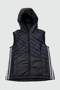 Powerstripe Eco-Friendly Down Hooded Vest - Zen Clothing