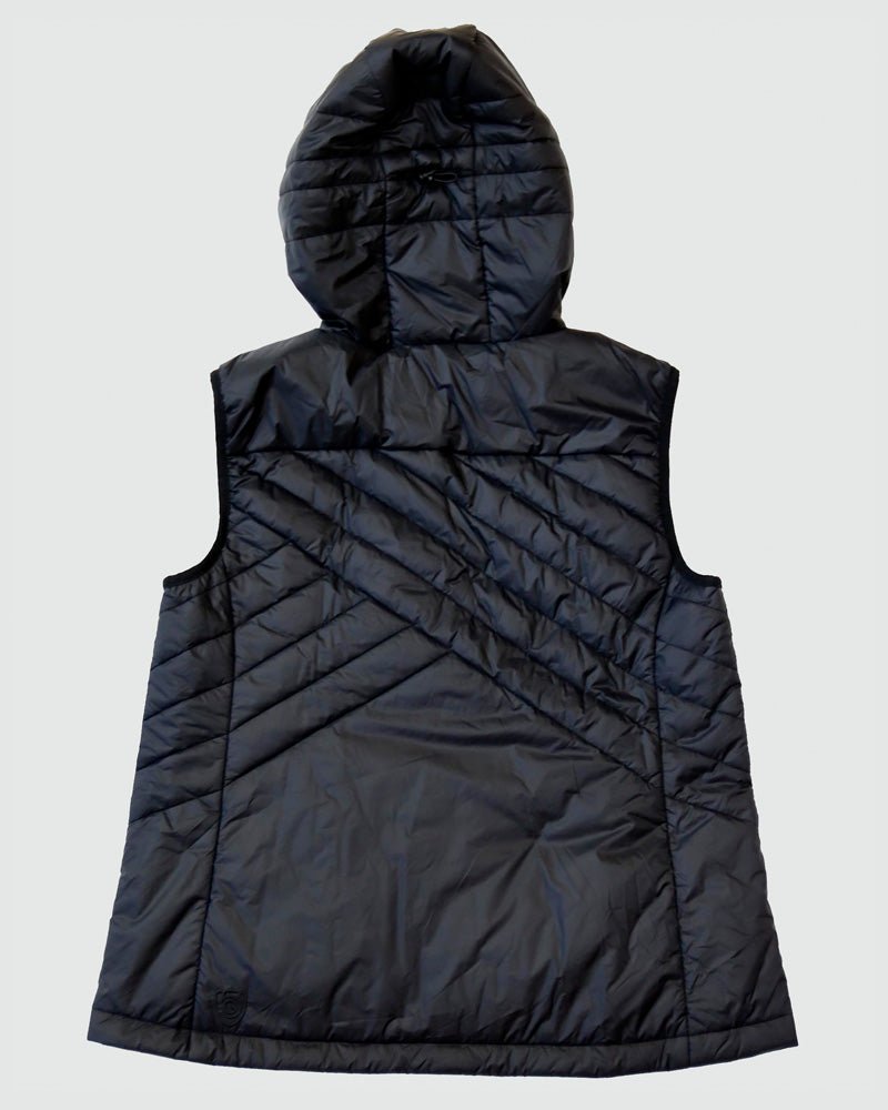 Powerstripe Eco-Friendly Down Hooded Vest - Zen Clothing